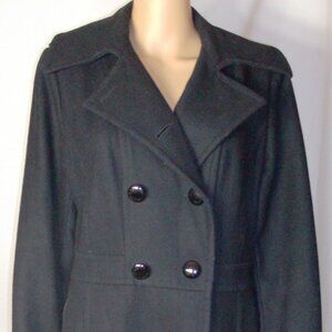 Michael Kors Black Peacoat with signature buttons Size 10
